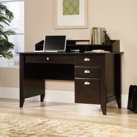 Sauder Shoal Creek Desk Whutch Jamocha Wood Office Depot