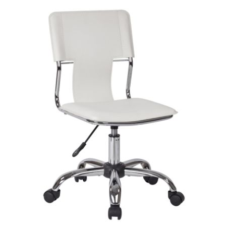 Ave Six Carina Vinyl Mid Back Task Chair Whitesilver Office Depot