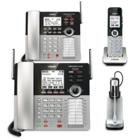 Vtech Cm18445 4 Line Small Business Office Phone System Bundle