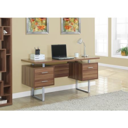 Monarch Specialties Retro Style Computer Desk Walnut Office Depot