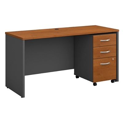 Bush Business Furniture Components Office Desk With Mobile File
