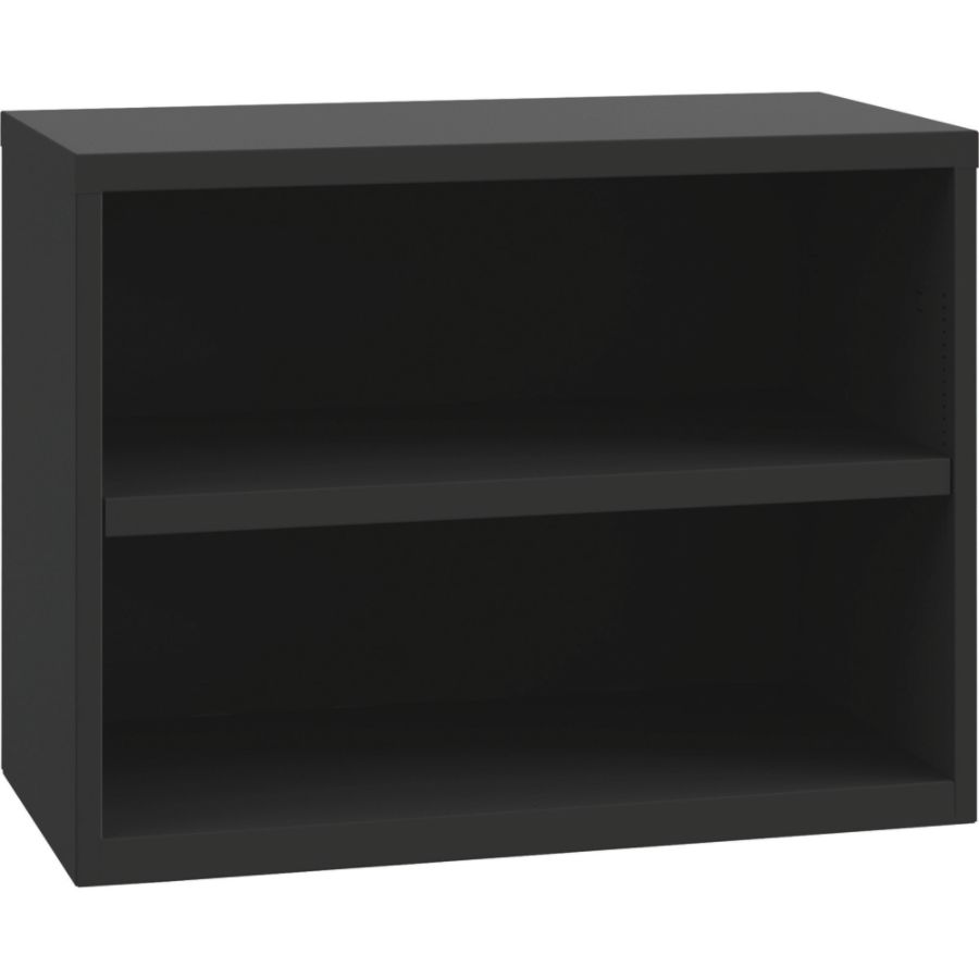 Lorell 36 W Open Credenza 2 Shelf Black Office Depot