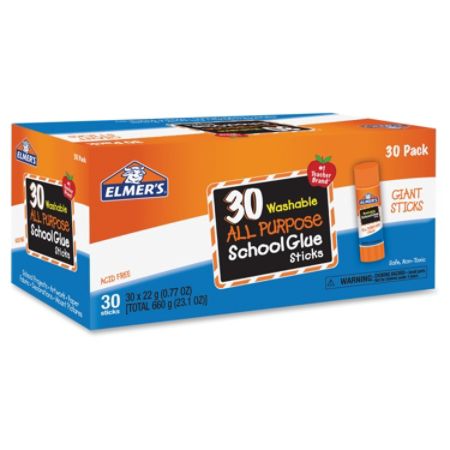 Elmers All purpose School Glue Sticks Bulk Pack 0.77 oz 30 Box White - Office Depot