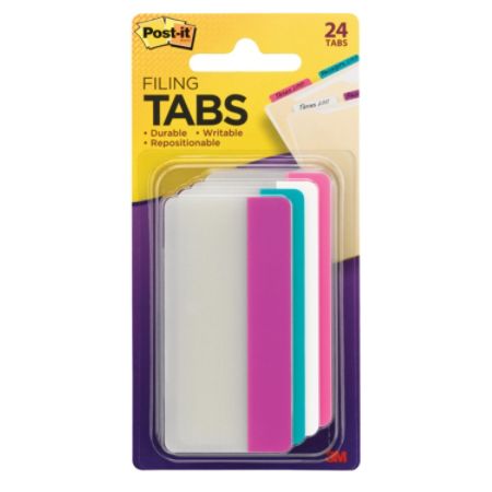 Post it Durable Filing Tabs 3 x 1 Assorted Colors 24 Flags Per Pad by ...