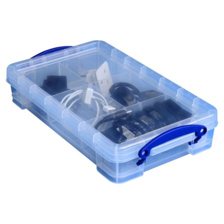 Really Useful Box Plastic Storage Box 25 Liters 13 38 X 8 X 2 34 Clear Item 352579