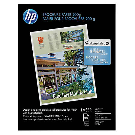 paper laser brochure hp glossy letter ream sheets quickship