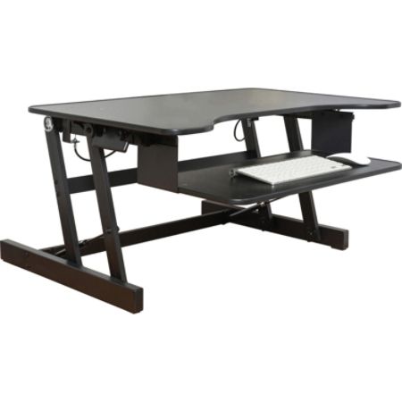 Lorell Sit To Stand Desk Riser Black Office Depot