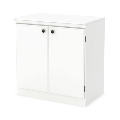 South Shore Morgan 2 Door Storage Cabinet Pure White Office Depot