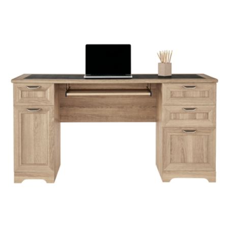 Realspace Magellan 59 W Desk Blonde Ash Office Depot