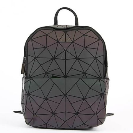 Inkology Geometric Iridescent Backpack With 13 Laptop Pocket Black ...