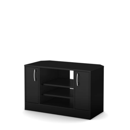 South Shore Axess Corner TV Stand With Doors For TVs Up To 42 Pure