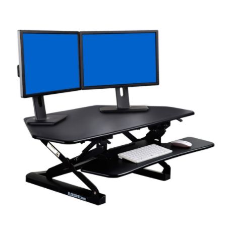 desk flexispot riser adjustable height standing corner
