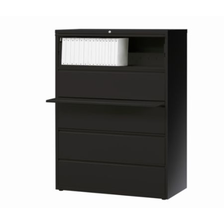 Workpro File 42 W 5 Drawer Black Office Depot