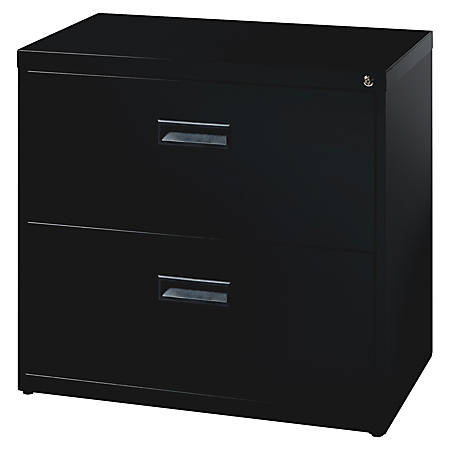 realspace soho 30 w 2 drawer metal lateral file cabinet black