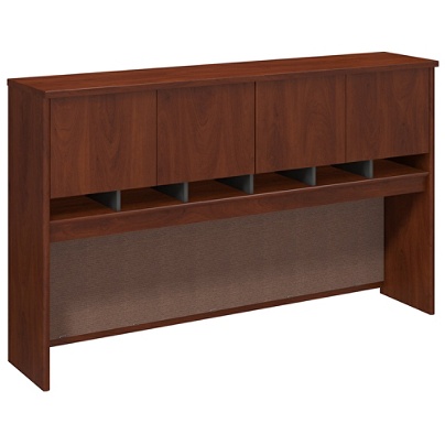 Bush Business Furniture Components 4 Door Hutch 72 W Hansen Cherry Graphite Gray Standard Delivery Item 362041