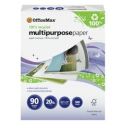 OfficeMax 100percent Recycled Multipurpose Paper 92 Bright500 ...