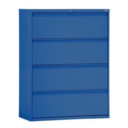 Sandusky 800 30 W Lateral 4 Drawer File Cabinet Metal Blue