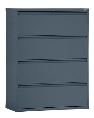 Sandusky 800 42 W Lateral 4 Drawer File Cabinet Metal Charcoal