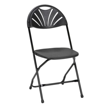 Cosco Classic Collection Fan Back Resin Folding Chair Black Black Pack Of 8 Item 364271