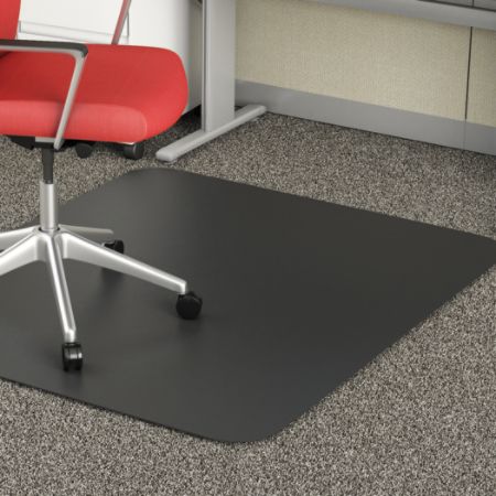 Deflect O Chair Mat For Medium Pile Carpet 36 W x 48 D Black - Office Depot