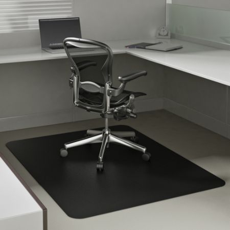 Deflect O Chair Mat For Low Pile Carpets For Commercial Grade Carpeting 46 W x 60 D Black ...