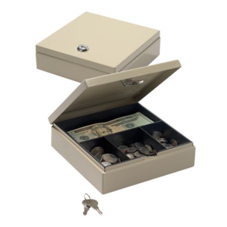Office Depot Brand Small Locking Cash Box 2 18 H X 6 78 W X 7 1116