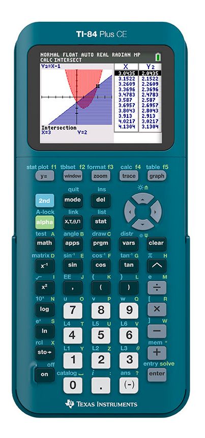 Texas Instruments TI 84 Plus CE Handheld Graphing Calculator Teal ...