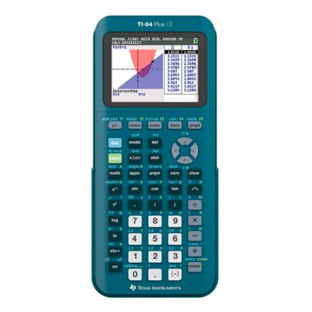 Texas Instruments TI 84 Plus CE Handheld Graphing Calculator Teal ...