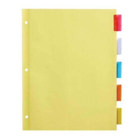 Office Depot Brand Insertable Dividers With Tabs 8 12 x 11 Assorted ...