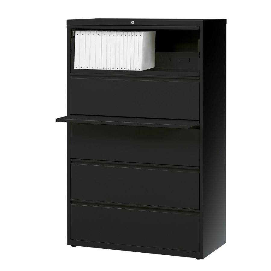 Workpro File 36 W 5 Drawer Black Office Depot