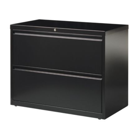 Workpro File 42 W 2 Drawer Black Office Depot