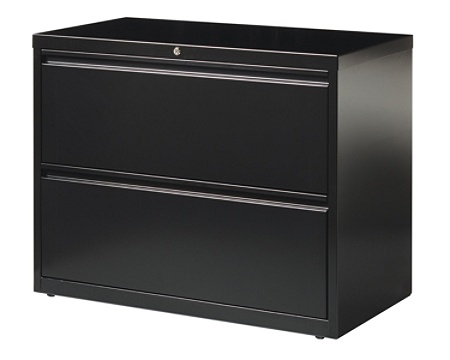 Workpro File 42 W 2 Drawer Black Office Depot