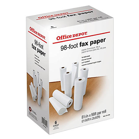 depot office paper thermal sensitivity fax high core rolls brand roll box item