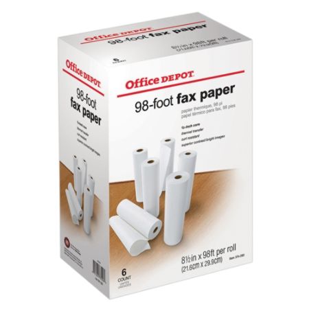depot office paper thermal sensitivity fax high core rolls brand roll box item