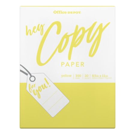 depot office paper copy brand lb sheets letter pack yellow