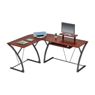 Z Line Designs Khloe L Shaped Glass Computer Desk Espresso