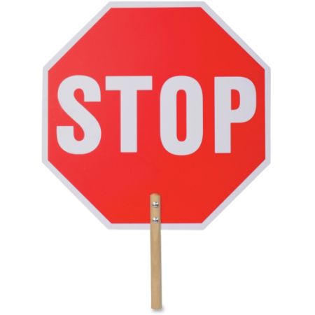 tatco handheld stop sign 1 each stop printmessage 18 width x 18 height