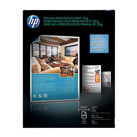 presentation paper hp premium matte lb sheets pack