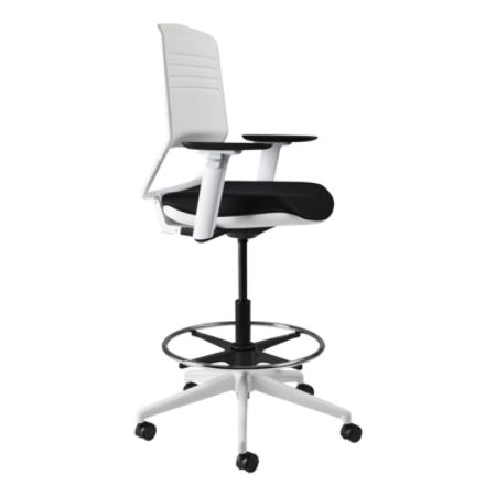 Koplus Switch Fabric Drafting Chair Royal Blackwhite Office Depot