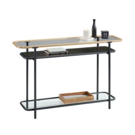 Sauder Boulevard Cafe Console Table Blackcopper Office Depot
