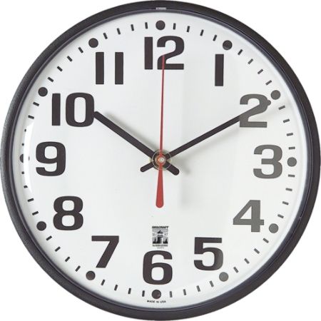 Skilcraft Self Set Wall Clock 8 Black Frame AbilityOne 6645 01 557 3153 ...