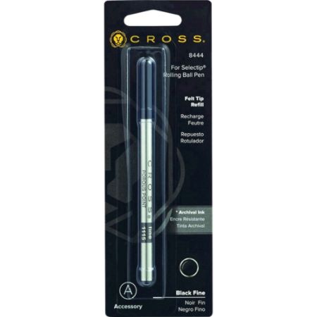 Cross Rollerball Pen Refill Fine Point 0.8 Mm Black - Office Depot