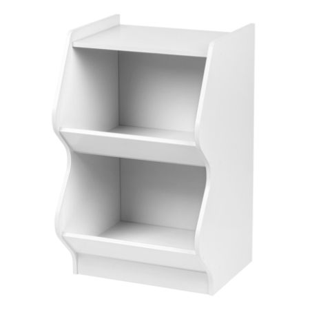 Iris 27 H 2 Tier Bookshelf With Footboard White Office Depot