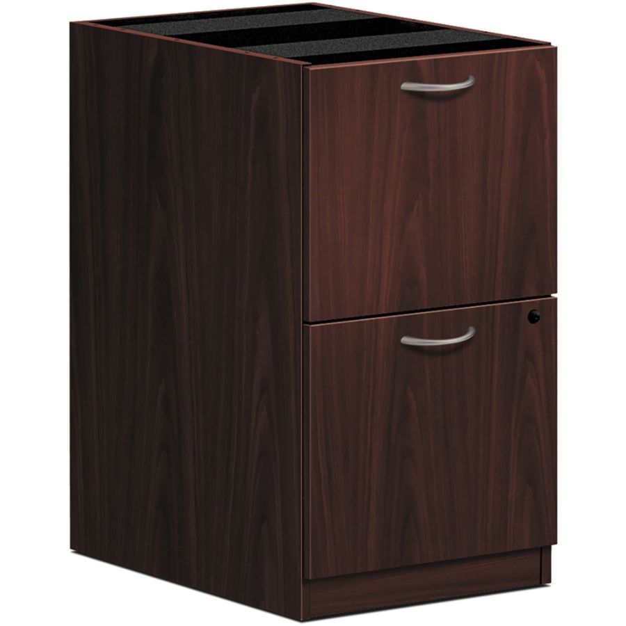Hon Foundation Pedestal File 2 Drawers 15 58 W Mahogany Office Depot