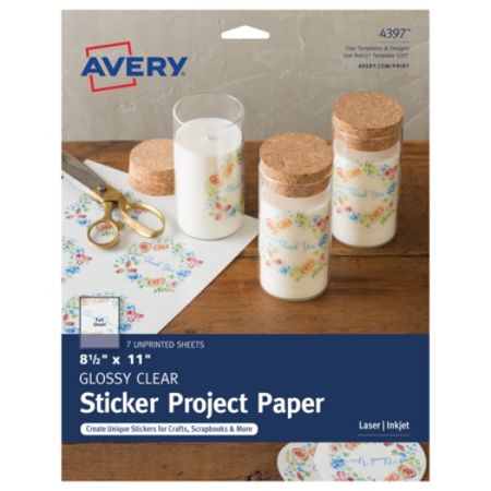 sticker printable office max paper Office Avery  Project Depot  7 Full Sticker Sheets Paper