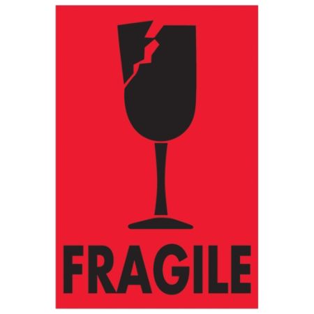 Tape Logic Preprinted Shipping Labels DL1075 Fragile Breakable Glass ...