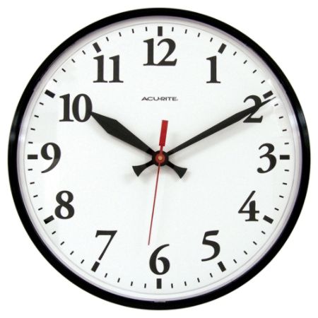 Acu Rite 12 Wall Clock Black - Office Depot