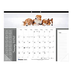 Blueline Mans Best Friend Collection Monthly Desk Pad Calendar 22 X 17 Different Dog Images Each Month January To December 2020 Item 4035000