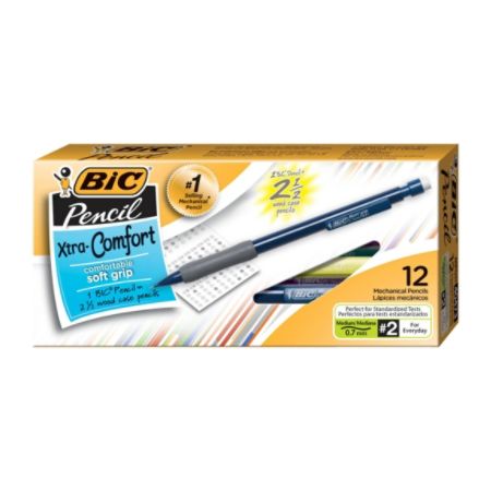 Bic Xtra Comfort Mechanical Pencils Assorted Barrel Colors 0 7 Mm