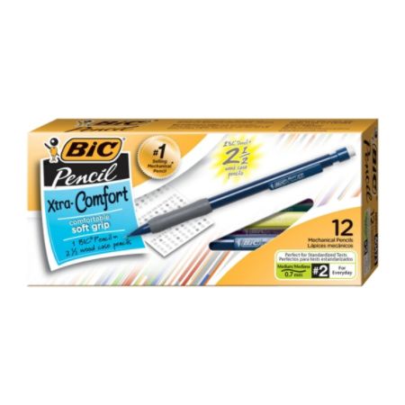 Bic Xtra Comfort Mechanical Pencils Assorted Barrel Colors 0.7 Mm Pack 